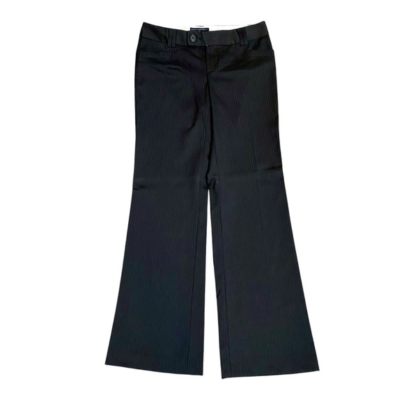 Banana Republic Factory Brown Pinstripe Bootcut Trousers Pants 4P Career Work - Picture 1 of 11